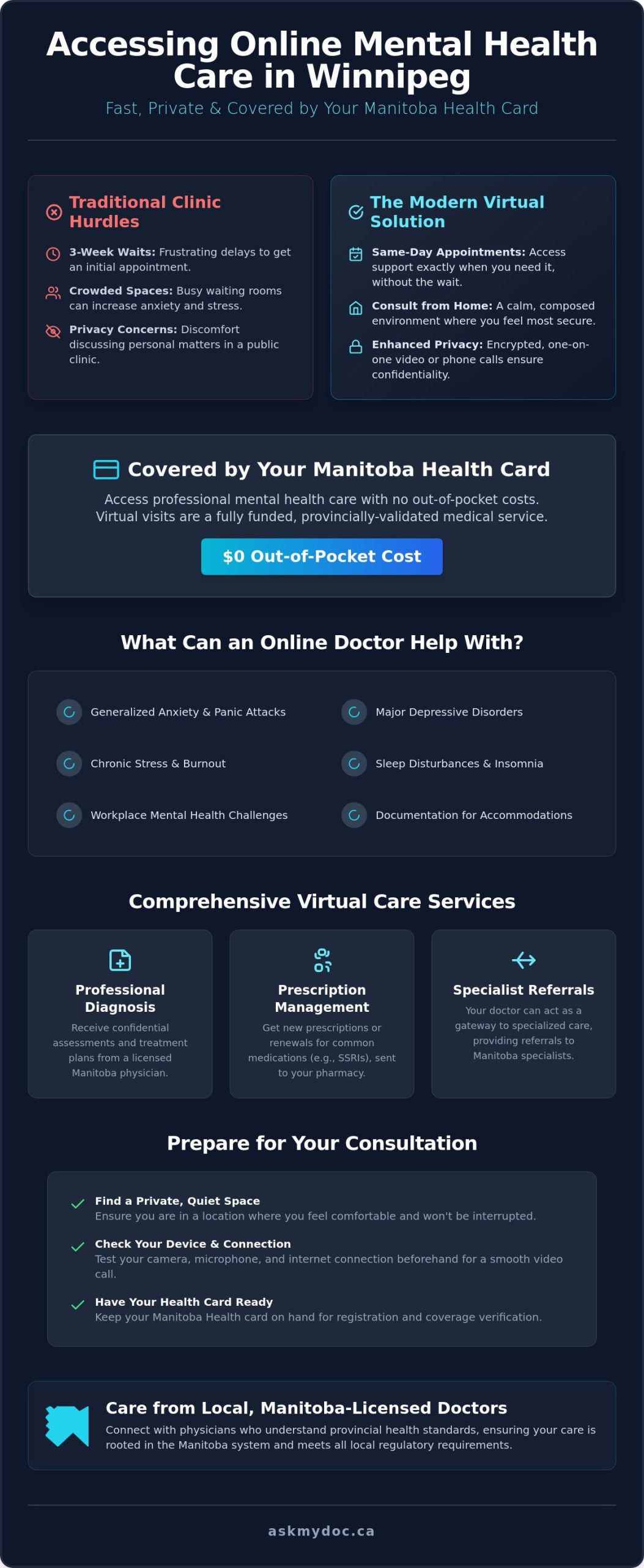 Online Doctor for Mental Health in Winnipeg: A 2026 Patient Guide - Infographic