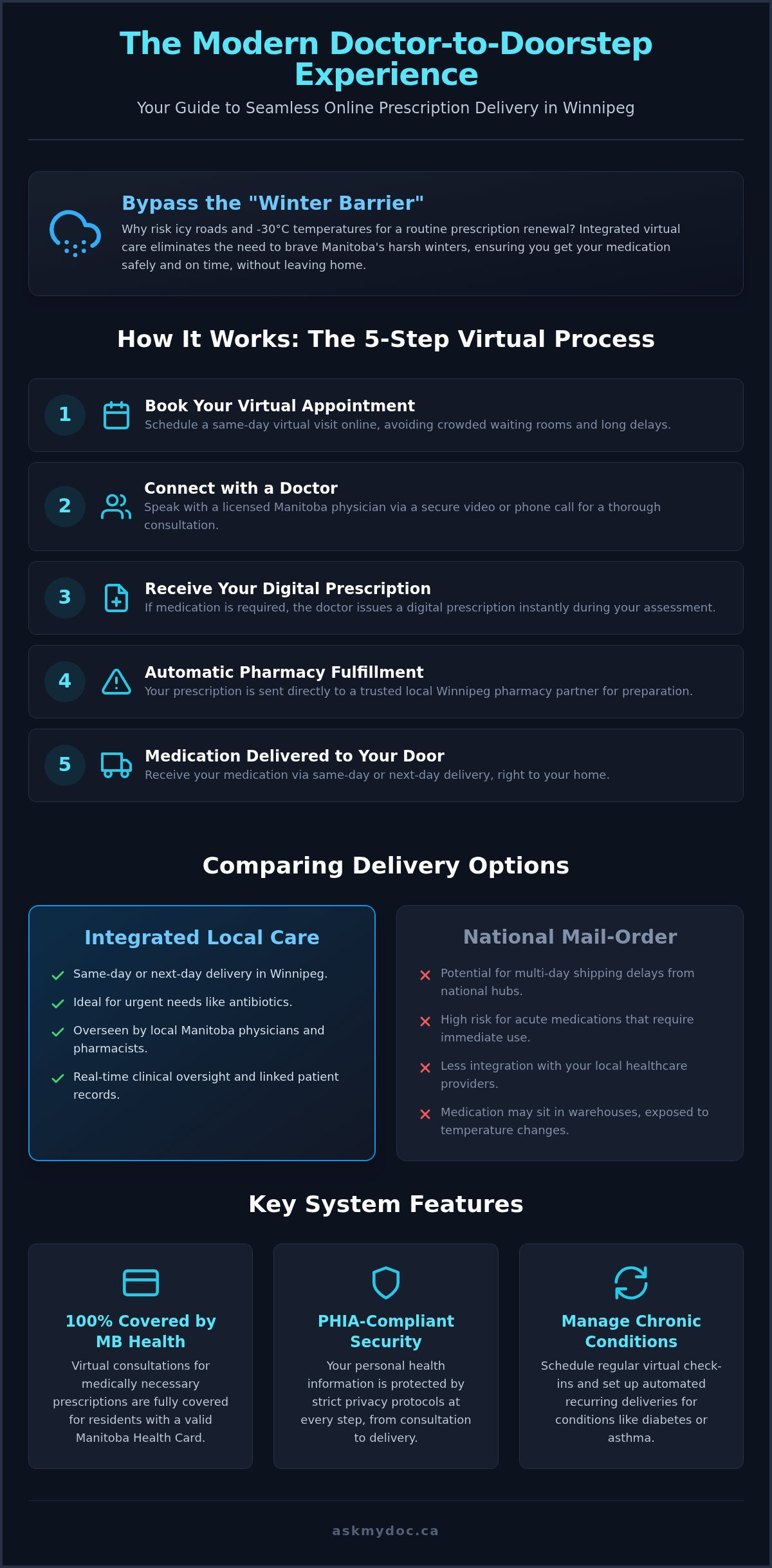 Online Prescription Delivery in Winnipeg: A 2026 Guide to Virtual Health Management - Infographic
